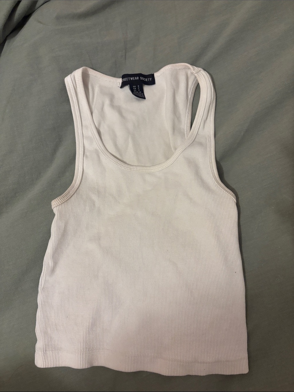 Streetwear Society White Ribbed Slim Tank